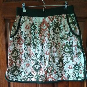 Denim&Co Pink Green Mini Bubble Skorts Resort Wear